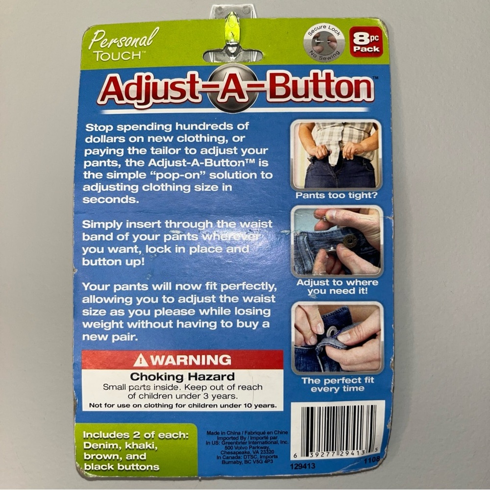 Adjust-A-Button Set for Men & Women - Picture 6 of 8